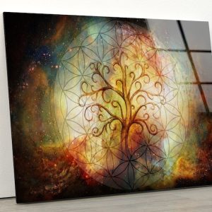 Tempered Glass Printing Wall Decor Glass Wall Art The Tree Of Life Symbol Sacred Tree Of Life Earth Energy Holy Tree