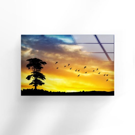 Tempered Glass Wall Art Ation Wall Art Oversized Abstract Art And Cool Wall Hanging Wild Life Sunset Wall Art 2