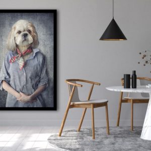 Tempered Glass Wall Art Glass Wall Art Uv Printed Home Hanging Dog Portrait Wall Art Dog Cool Art 1