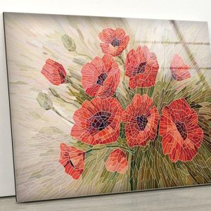 Tempered Glass Wall Art Natural And Vivid Flower Wall Art Stained Flower