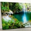 Tempered Glass Wall Art Uv Printed Home Hanging Waterfall View Wall Art Lake Wall Art
