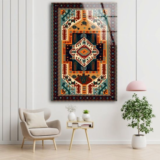 Tempered Glass Wall Art Valentines Ethnic Wall Art Glass Printing Rug Design Wall Art Ottoman Wall Art Stained Wall Art 1