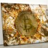 Tempered Glass Wall Art Valentines Gold Wall Decor Glass Printing Wall Hangings Bitcoin Wall Art