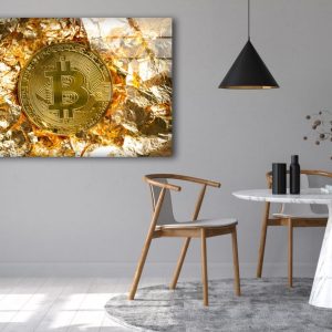 Tempered Glass Wall Art Valentines Gold Wall Decor Glass Printing Wall Hangings Bitcoin Wall Art 2