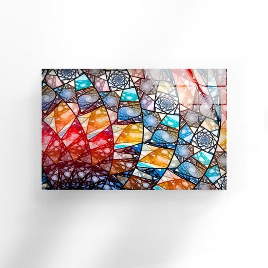 Tempered Glass Wall Decor Abstract Wall Art Stained Glass Wall Art Fractal Wall Art 2