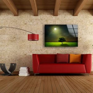 Tempered Glass Wall Decor Glass Printing Wall Hangings Abstract Abstract Tree Wall Art 2