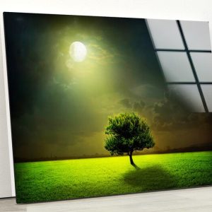 Tempered Glass Wall Decor Glass Printing Wall Hangings Abstract Abstract Tree Wall Art