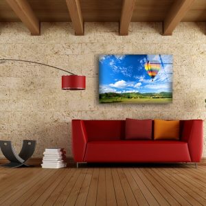 Tempered Glass Wall Decor Glass Printing Wall Hangings Abstract Air Balloon Wall Art 2 1