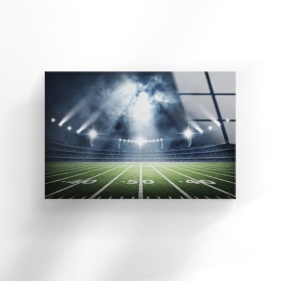 Tempered Glass Wall Decor Glass Printing Wall Hangings Abstract American Soccer 1