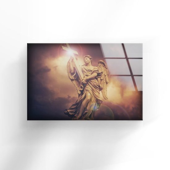 Tempered Glass Wall Decor Glass Printing Wall Hangings Abstract Angel 1