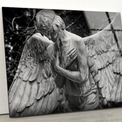 Tempered Glass Wall Decor Glass Printing Wall Hangings Abstract Angel