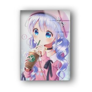 Tempered Glass Wall Decor Glass Printing Wall Hangings Abstract Anime Manga Girl