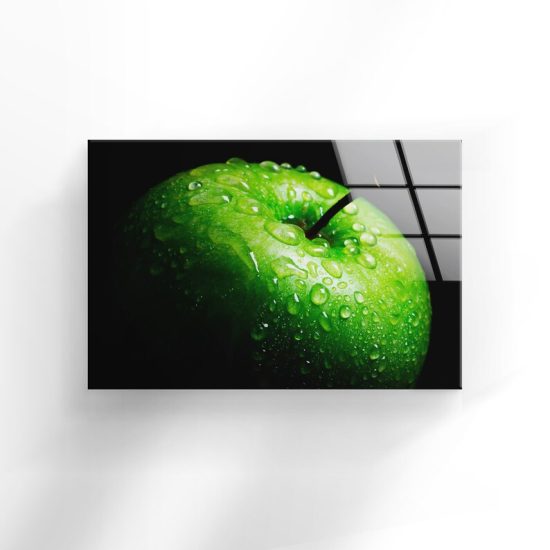 Tempered Glass Wall Decor Glass Printing Wall Hangings Abstract Apple Fruit Wall Art 1