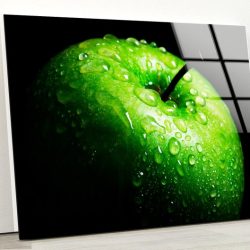 Tempered Glass Wall Decor Glass Printing Wall Hangings Abstract Apple Fruit Wall Art