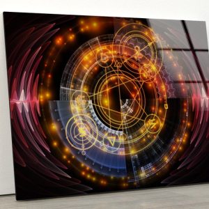 Tempered Glass Wall Decor Glass Printing Wall Hangings Abstract Astrology
