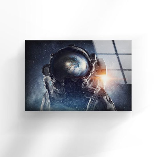 Tempered Glass Wall Decor Glass Printing Wall Hangings Abstract Astronaut 1 4