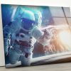 Tempered Glass Wall Decor Glass Printing Wall Hangings Abstract Astronaut