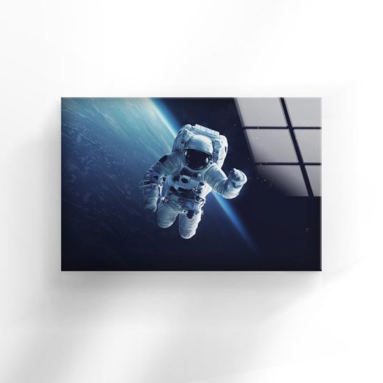 Tempered Glass Wall Decor Glass Printing Wall Hangings Abstract Astronaut Space 1