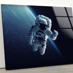 Tempered Glass Wall Decor Glass Printing Wall Hangings Abstract Astronaut Space