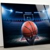 Tempered Glass Wall Decor Glass Printing Wall Hangings Abstract Basketball