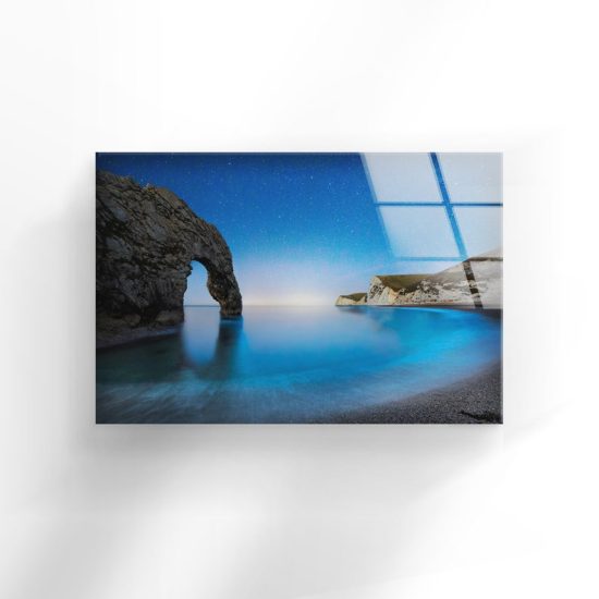 Tempered Glass Wall Decor Glass Printing Wall Hangings Abstract Beach 1