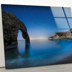 Tempered Glass Wall Decor Glass Printing Wall Hangings Abstract Beach