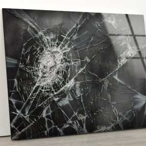 Tempered Glass Wall Decor Glass Printing Wall Hangings Abstract Broken Glass