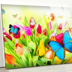 Tempered Glass Wall Decor Glass Printing Wall Hangings Abstract Butterfly Wall Art
