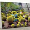 Tempered Glass Wall Decor Glass Printing Wall Hangings Abstract Cactus Wall Art