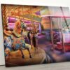 Tempered Glass Wall Decor Glass Printing Wall Hangings Abstract Carousel
