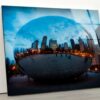 Tempered Glass Wall Decor Glass Printing Wall Hangings Abstract City View