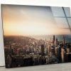 Tempered Glass Wall Decor Glass Printing Wall Hangings Abstract City View
