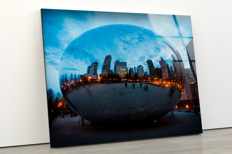 Tempered Glass Wall Decor Glass Printing Wall Hangings Abstract City View