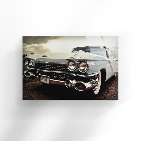 Tempered Glass Wall Decor Glass Printing Wall Hangings Abstract Classic Car 1