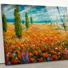 Tempered Glass Wall Decor Glass Printing Wall Hangings Abstract Claude Monet