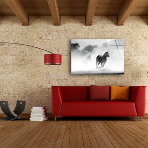 Tempered Glass Wall Decor Glass Printing Wall Hangings Abstract Cool Horse Art 2