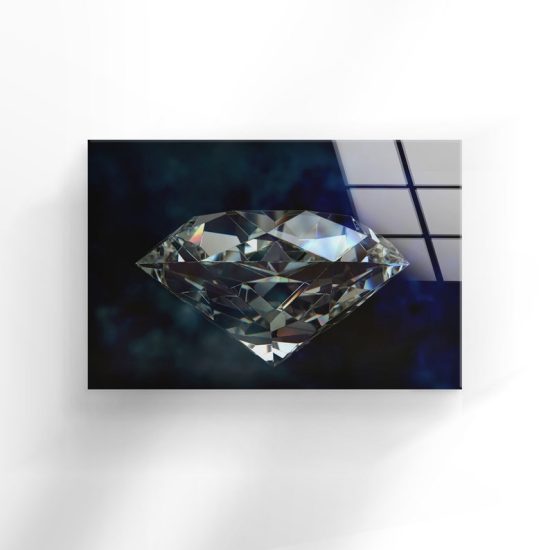 Tempered Glass Wall Decor Glass Printing Wall Hangings Abstract Diamond 1