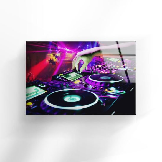 Tempered Glass Wall Decor Glass Printing Wall Hangings Abstract Disco Dance 1