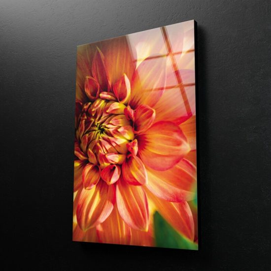 Tempered Glass Wall Decor Glass Printing Wall Hangings Abstract Flower 1 3