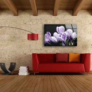 Tempered Glass Wall Decor Glass Printing Wall Hangings Abstract Flower 2 5