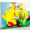 Tempered Glass Wall Decor Glass Printing Wall Hangings Abstract Flower Wall Art
