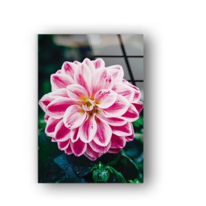 Tempered Glass Wall Decor Glass Printing Wall Hangings Abstract Flower Wall Art