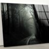 Tempered Glass Wall Decor Glass Printing Wall Hangings Abstract Forest Dark