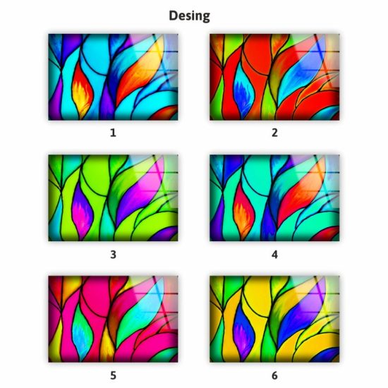 Tempered Glass Wall Decor Glass Printing Wall Hangings Abstract Fractal 1 10