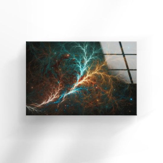 Tempered Glass Wall Decor Glass Printing Wall Hangings Abstract Fractal 1 12