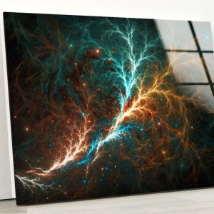 Tempered Glass Wall Decor Glass Printing Wall Hangings Abstract Fractal