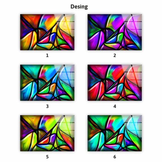 Tempered Glass Wall Decor Glass Printing Wall Hangings Abstract Fractal 2 8