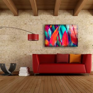 Tempered Glass Wall Decor Glass Printing Wall Hangings Abstract Fractal 2 9