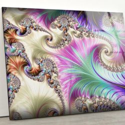 Tempered Glass Wall Decor Glass Printing Wall Hangings Abstract Fractal