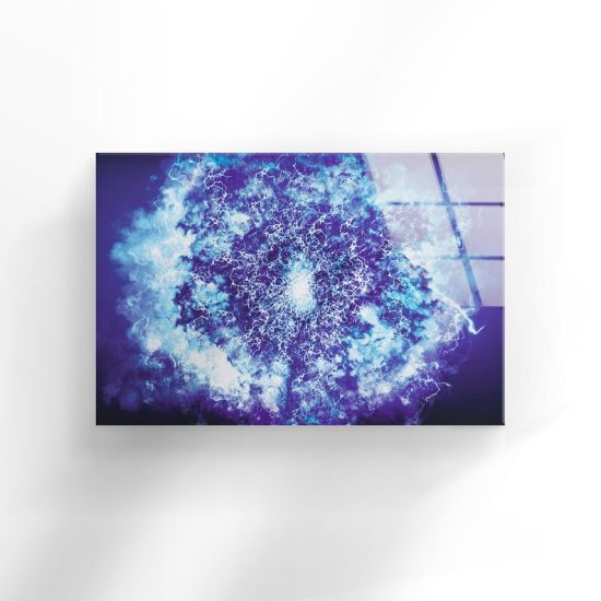 Tempered Glass Wall Decor Glass Printing Wall Hangings Abstract Fractal Fractal Art 1